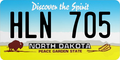 ND license plate HLN705