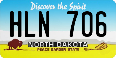 ND license plate HLN706