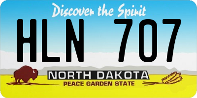 ND license plate HLN707