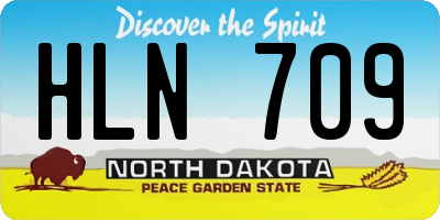 ND license plate HLN709