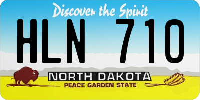 ND license plate HLN710