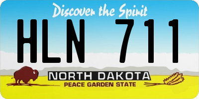 ND license plate HLN711