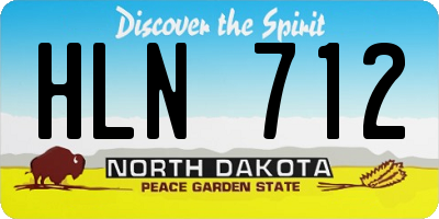 ND license plate HLN712