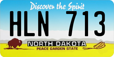 ND license plate HLN713