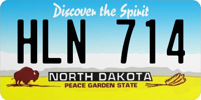 ND license plate HLN714