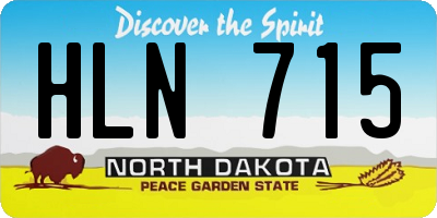 ND license plate HLN715