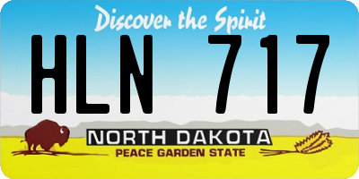 ND license plate HLN717