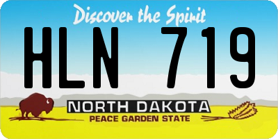 ND license plate HLN719