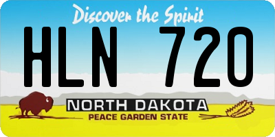 ND license plate HLN720