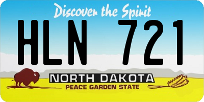 ND license plate HLN721