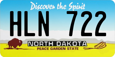 ND license plate HLN722