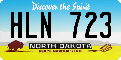 ND license plate HLN723