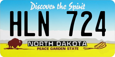 ND license plate HLN724