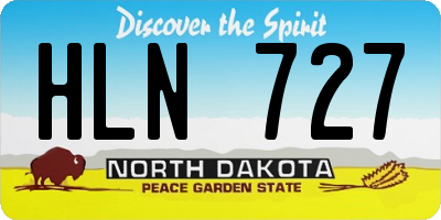 ND license plate HLN727