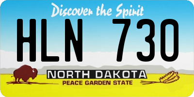 ND license plate HLN730