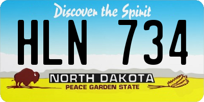 ND license plate HLN734