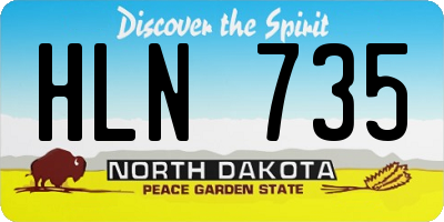 ND license plate HLN735