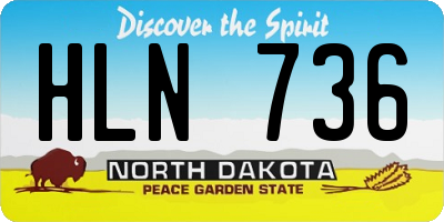 ND license plate HLN736