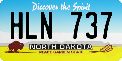 ND license plate HLN737