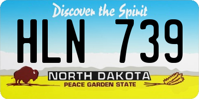 ND license plate HLN739