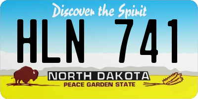 ND license plate HLN741