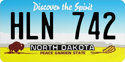 ND license plate HLN742