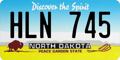 ND license plate HLN745