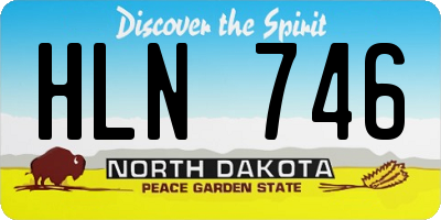 ND license plate HLN746