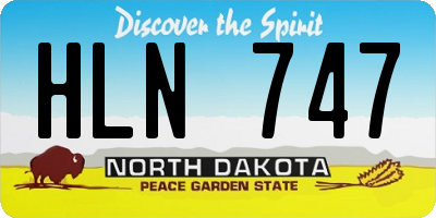 ND license plate HLN747