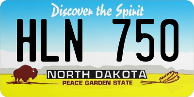 ND license plate HLN750