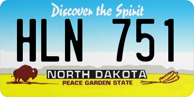 ND license plate HLN751