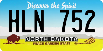 ND license plate HLN752