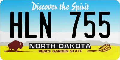 ND license plate HLN755