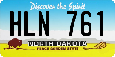 ND license plate HLN761