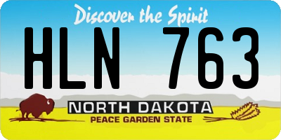 ND license plate HLN763