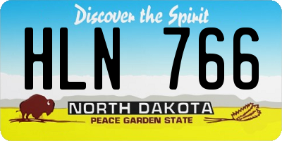 ND license plate HLN766