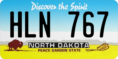 ND license plate HLN767