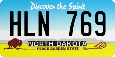 ND license plate HLN769