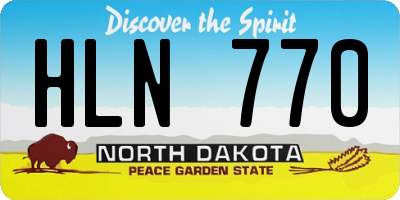 ND license plate HLN770