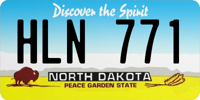 ND license plate HLN771