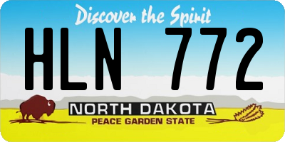 ND license plate HLN772