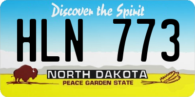 ND license plate HLN773