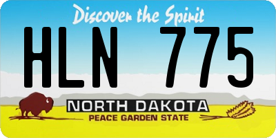 ND license plate HLN775