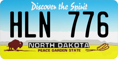 ND license plate HLN776