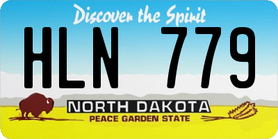 ND license plate HLN779