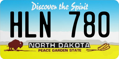 ND license plate HLN780