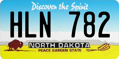 ND license plate HLN782