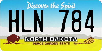 ND license plate HLN784