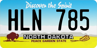 ND license plate HLN785