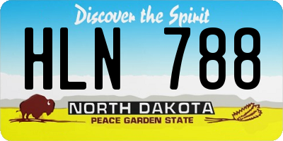 ND license plate HLN788